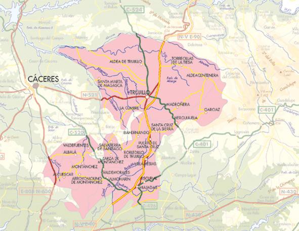 mapa de Montáchez